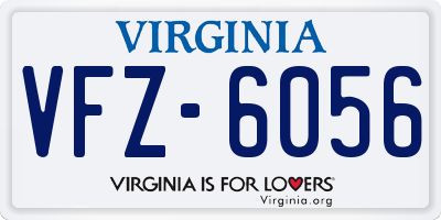 VA license plate VFZ6056