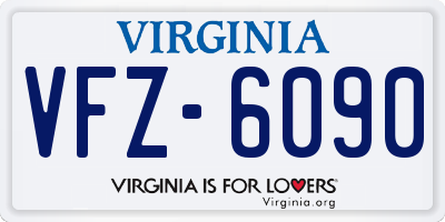 VA license plate VFZ6090