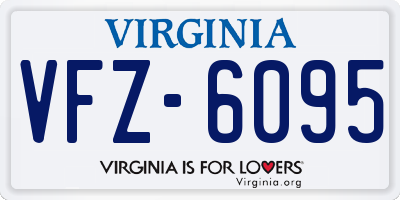 VA license plate VFZ6095