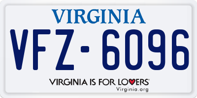 VA license plate VFZ6096