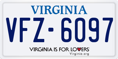 VA license plate VFZ6097