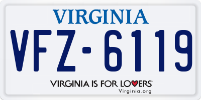 VA license plate VFZ6119