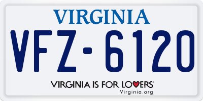 VA license plate VFZ6120