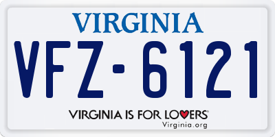 VA license plate VFZ6121