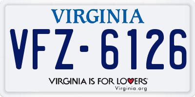 VA license plate VFZ6126