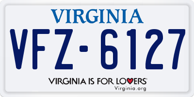 VA license plate VFZ6127