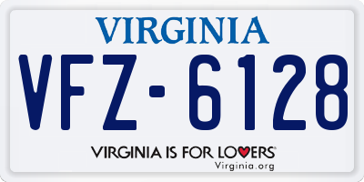 VA license plate VFZ6128