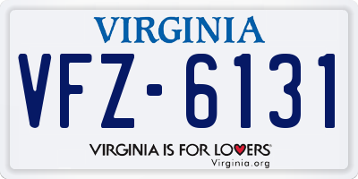 VA license plate VFZ6131