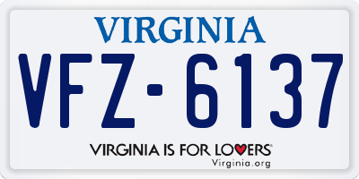 VA license plate VFZ6137