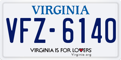 VA license plate VFZ6140