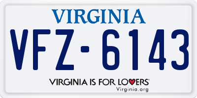 VA license plate VFZ6143