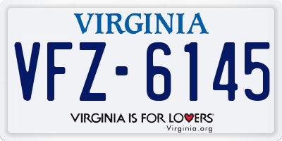 VA license plate VFZ6145