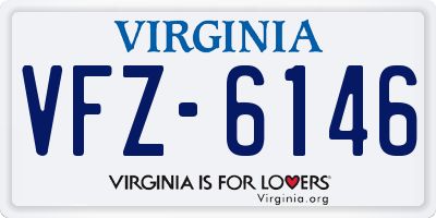VA license plate VFZ6146