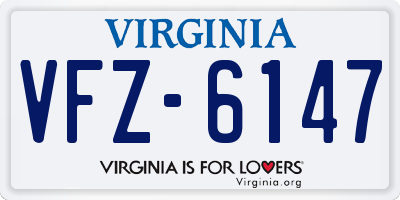 VA license plate VFZ6147