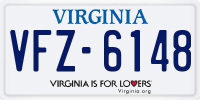 VA license plate VFZ6148