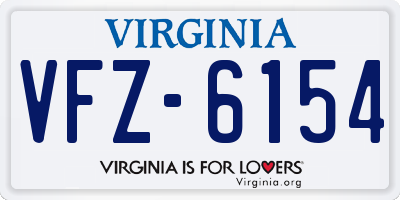 VA license plate VFZ6154