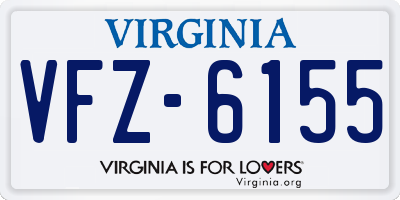 VA license plate VFZ6155