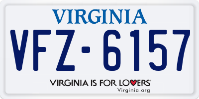 VA license plate VFZ6157