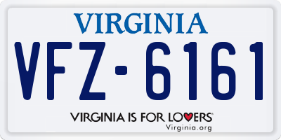 VA license plate VFZ6161