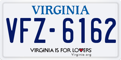 VA license plate VFZ6162