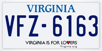 VA license plate VFZ6163