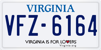 VA license plate VFZ6164