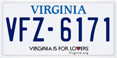 VA license plate VFZ6171