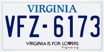 VA license plate VFZ6173