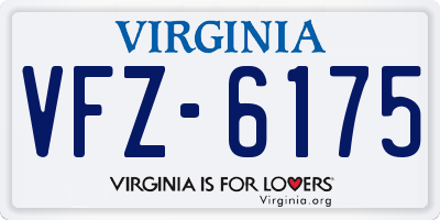 VA license plate VFZ6175