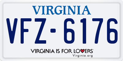 VA license plate VFZ6176