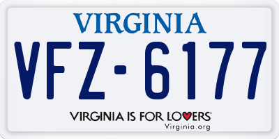 VA license plate VFZ6177