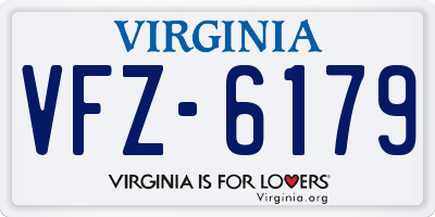 VA license plate VFZ6179