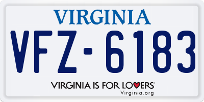 VA license plate VFZ6183