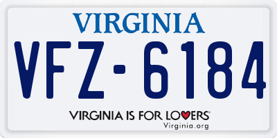 VA license plate VFZ6184