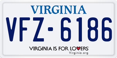 VA license plate VFZ6186