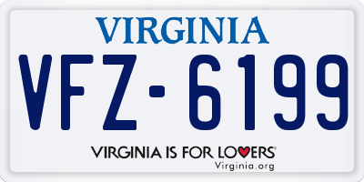 VA license plate VFZ6199