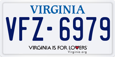 VA license plate VFZ6979