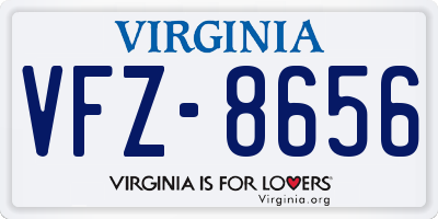 VA license plate VFZ8656