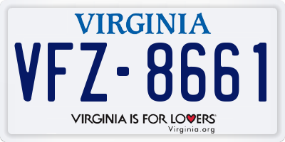 VA license plate VFZ8661