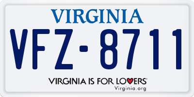 VA license plate VFZ8711