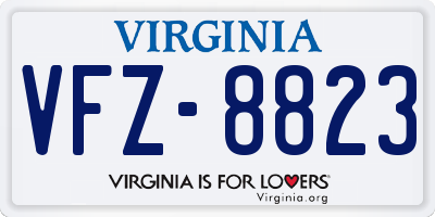 VA license plate VFZ8823