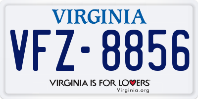 VA license plate VFZ8856