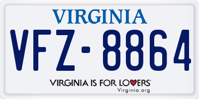 VA license plate VFZ8864