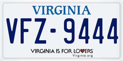 VA license plate VFZ9444