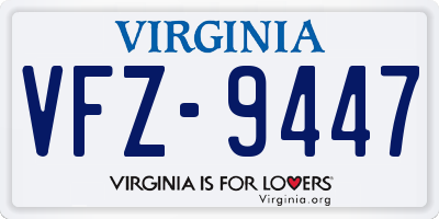 VA license plate VFZ9447