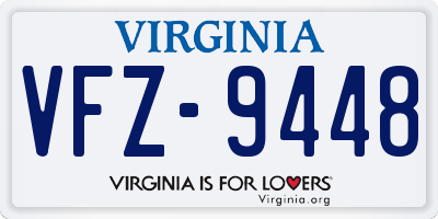 VA license plate VFZ9448
