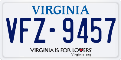 VA license plate VFZ9457