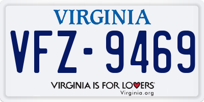VA license plate VFZ9469