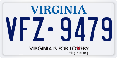 VA license plate VFZ9479
