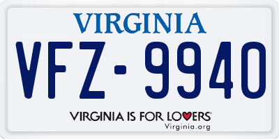 VA license plate VFZ9940
